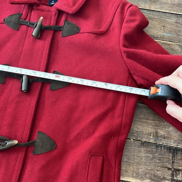 *Winter Clearance* GAP Cranberry Red Wool Blend Women's Zipper & Toggle Button - Picture 3 of 9